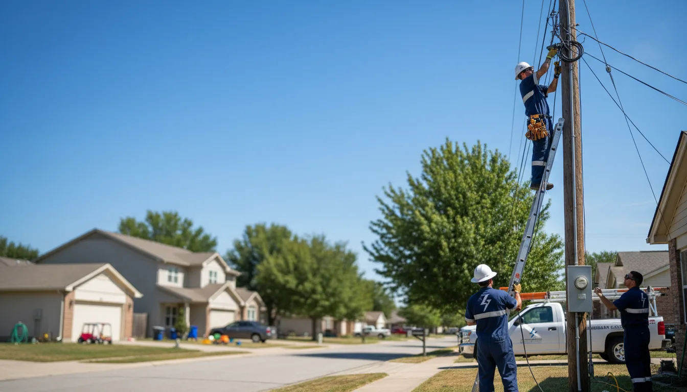 Residential electrician providing installation services in Bunker Hill, KS